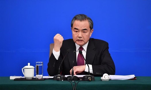 Ngoại trưởng Trung Quốc Vương Nghị tại cuộc họp báo ngày 8.3. Ảnh: Xinhua