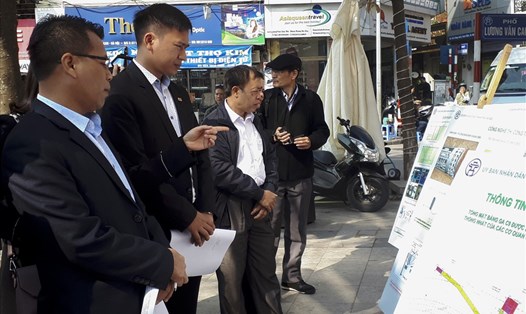 Hà Nội bắt trưng bày mô hình Tổng mặt bằng ga ngầm C9 tại gần hồ Hoàn Kiếm từ ngày 9.3. Ảnh Trần Vương