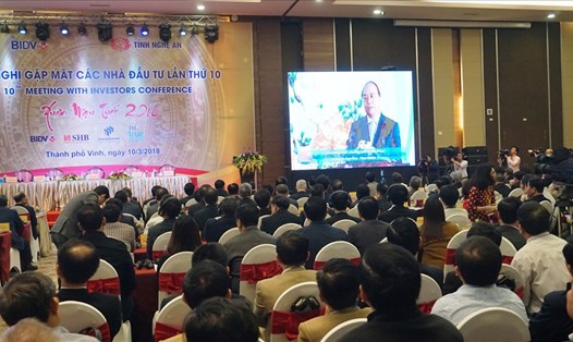 Thủ tướng Nguyễn Xuân Phúc và lãnh đạo các bộ, ban ngành tham dự Hội nghị. Ảnh: Quang Đại