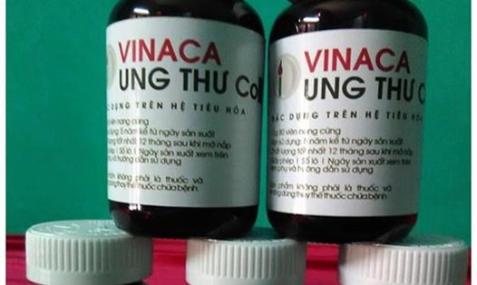 sản phẩm "Vinaca ung thư CO3.2" được đóng hộp thành phẩm