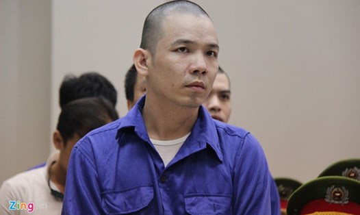 Tử tù Nguyễn Văn Tình tại phiên tòa phúc thẩm. Ảnh: Hoàng Lam.