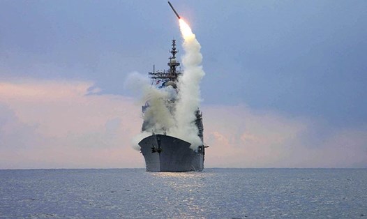 Mỹ có thể tấn công Syria bằng tên lửa Tomahawk Block IV bố trí trên biển. Ảnh: Getty Images