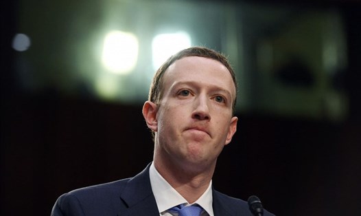 CEO Facebook Mark Zuckerberg trong phiên điều trần ngày 11.4. Ảnh: WP. 
