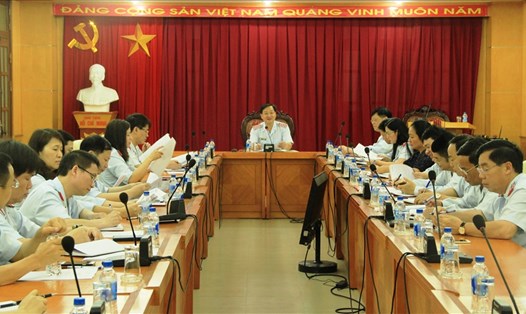 Đồng chí Lê Minh Khái, Bí thư Đảng ủy, Tổng Thanh tra Chính phủ chủ trì cuộc họp. Ảnh: TTCP