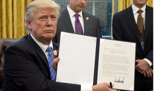 Tổng thống Donald Trump rút Mỹ khỏi TPP sau khi nhậm chức, nhưng nay muốn quay lại. Ảnh: SCMP