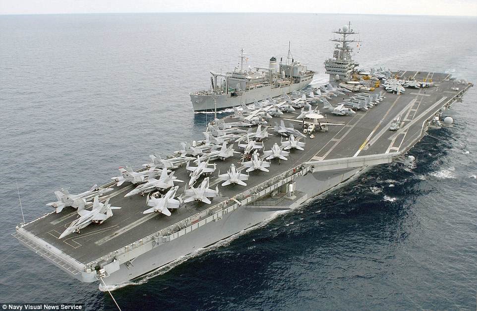 Tàu sân bay Mỹ USS Harry S Truman. Ảnh: Mail.