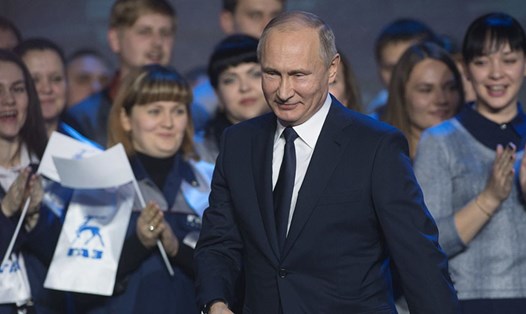 Tổng thống Vladimir Putin đang trong nhiệm kỳ thứ 4. Ảnh: Sputnik