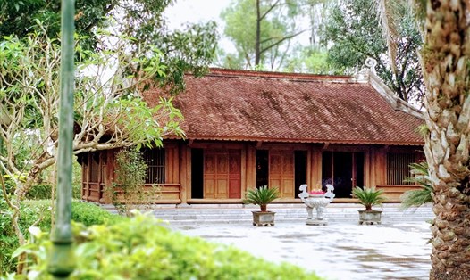 Góc "hồn quê" trong khuôn viên gia tộc Đại Thi Hào Nguyễn Du (ảnh: Tr.L)