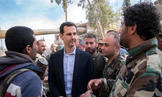 Tổng thống Bashar al-Assad nhận được sự ủng hộ ngoại giao và quân sự từ Nga và Iran. Ảnh: Reuters
