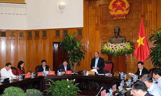 Thủ tướng Nguyễn Xuân Phúc làm việc với lãnh đạo Tòa án nhân dân tối cao. 