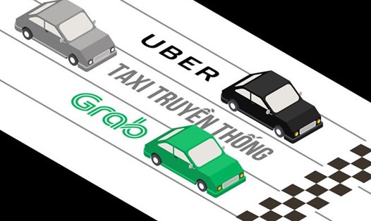  Cuộc đua tam mã nay đã vắng bóng Uber. Đồ họa: Phượng Nguyễn.