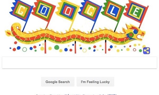 Biểu tượng rước rồng trong ngày Giỗ Tổ Hùng Vương trên Google search.