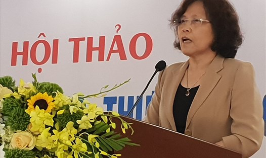 Bà Nguyễn Thị Hiền – Hiệu trưởng Trường Tiểu học dân lập Đoàn Thị Điểm. Ảnh: HN