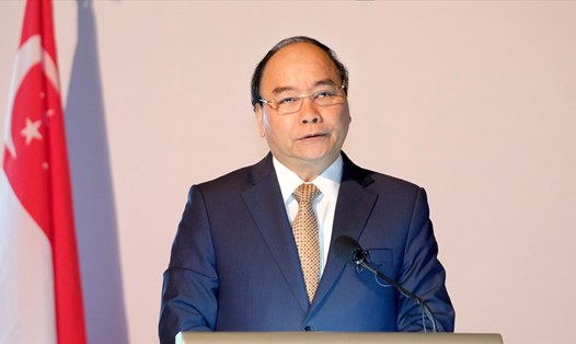 Thủ tướng Nguyễn Xuân Phúc phát biểu tại Diễn đàn. Ảnh: VGP.