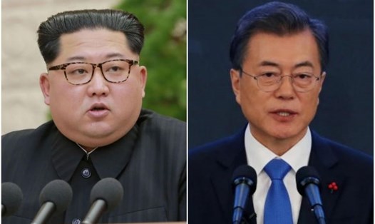 Ông Moon Jae-in và ông Kim Jong-un sẽ cùng trồng cây lưu niệm ở biên giới liên Triều. Ảnh: AFP/Reuters. 
