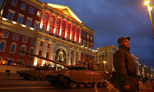 Lễ duyệt binh mừng ngày Chiến thắng Phát xít sẽ được tổ chức vào ngày 9.5 tại Quảng trường Đỏ, Mátxcơva, Nga. Ảnh: Reuters