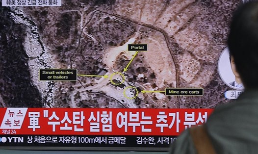 Triều Tiên sẽ đóng cửa bãi thử hạt nhân Punggye-ri vào tháng 5 tới. Ảnh: AP. 