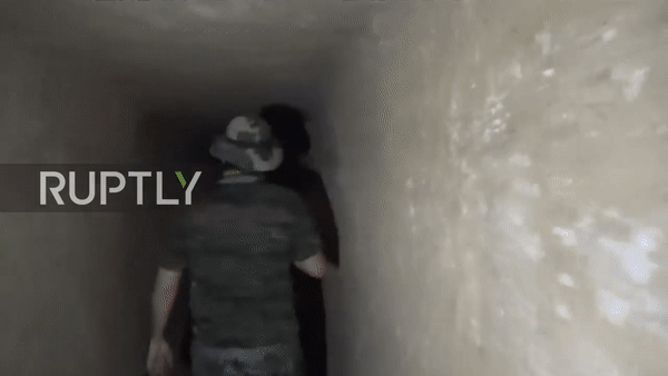 Đường hầm khổng lồ được phát hiện ở Đông Ghouta. Ảnh: PV. 