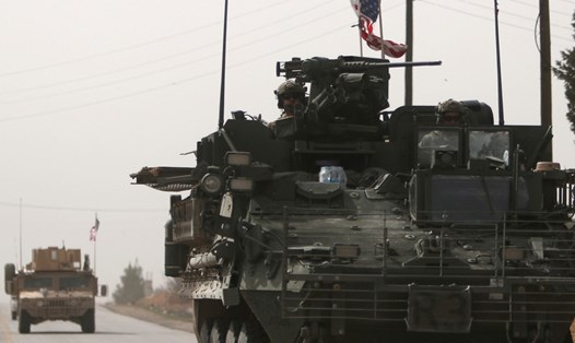 Xe của quân đội Mỹ ở Aleppo ngày 9.3.2017. Ảnh: Reuters