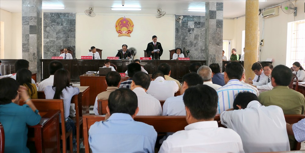 Qaung cảnh phiên tòa xét xử. (Ảnh: LT)