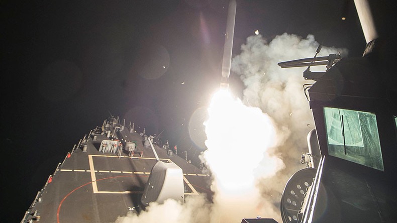 Sân bay quân sự T-4 ở Homs, Syria bị tấn công bằng tên lửa. Ảnh: RT. 