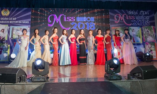 Các nữ CNLĐ của Cty Mabuchi Motor Đà Nẵng tham gia hội thi Miss Mabuchi 2018