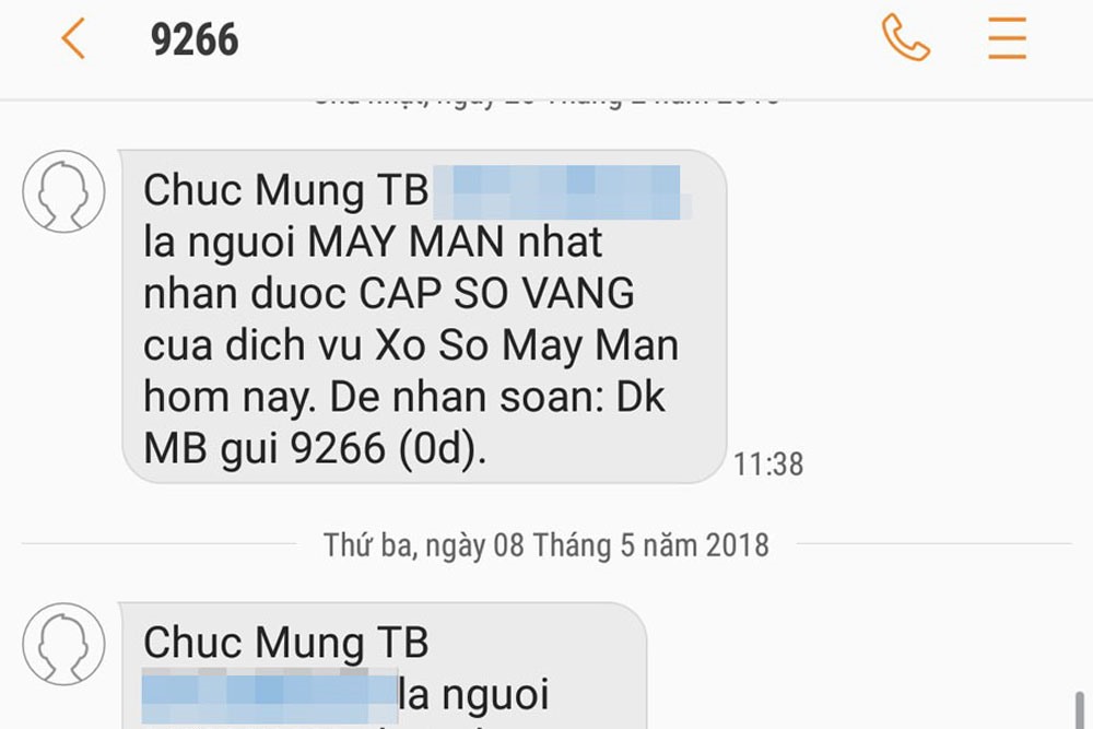 Khách hàng liên tục bị làm phiền bởi những tin nhắn dịch vụ lô đề mà nhà mạng công khai quảng cáo. Ảnh: P.V.