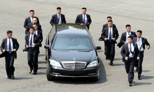 Chiếc xe sang ông Kim Jong-un sử dụng để dự thượng đỉnh liên Triều. Ảnh: NKPP.
