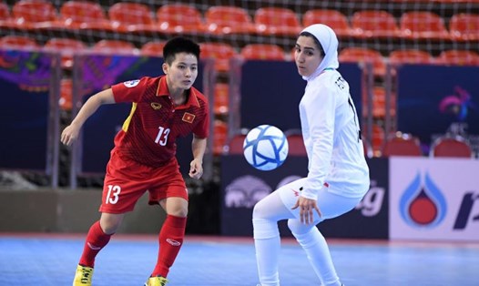 ĐT nữ futsal Việt Nam thua đậm Iran 0-5 trong trận bán kết. Ảnh: AFC