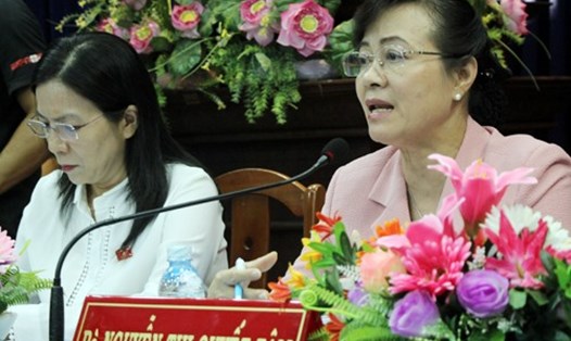 Bà Nguyễn Thị Quyết Tâm: 'Còn làm đại biểu tôi sẽ giải quyết bằng được vụ Thủ Thiêm'. Ảnh: Phạm Duy