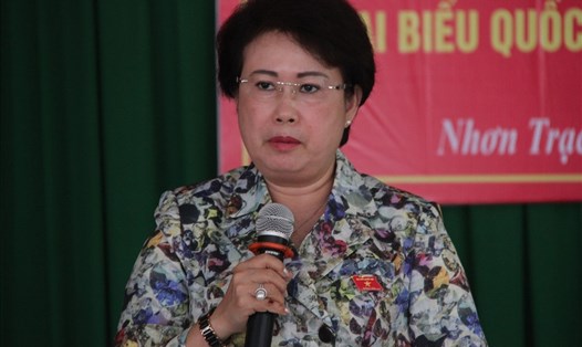 Bà Phan Thị Mỹ Thanh trong một đợt tiếp xúc cử tri Đồng Nai