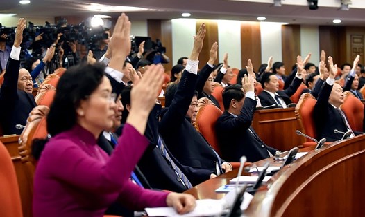 Hội nghị lần thứ 7 Ban Chấp hành Trung ương Đảng khóa XII đã bế mạc sau 6 ngày làm việc tại Hà Nội (Ảnh: N.Bắc)