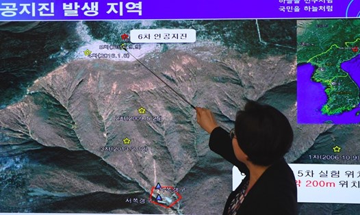 Truyền thông Hàn Quốc, Trung Quốc, Nga, Mỹ và Anh sẽ được mời chứng kiến việc phá dỡ bãi thử hạt nhân Pyunggye-ri. Ảnh: AFP. 