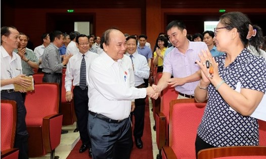 Thủ tướng Nguyễn Xuân Phúc tiếp xúc cử tri Hải Phòng sáng 13.5