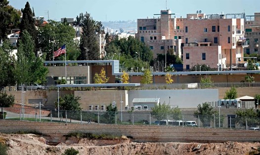 Vị trí đặt đại sứ quán mới của Mỹ ở Jerusalem. Ảnh: Getty Images