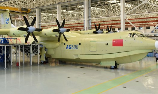 Thủy phi cơ AG600 do Trung Quốc sản xuất. Ảnh: Tân Hoa xã