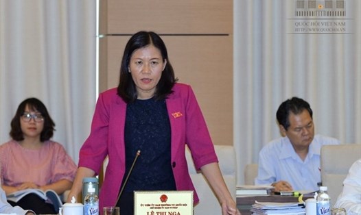 Bà Lê Thị Nga - Chủ nhiệm Uỷ ban Tư pháp của Quốc hội. Ảnh Q.H