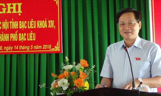Tổng thanh tra Chính phủ Lê Minh Khái tiếp xúc cử tri tại Bạc Liêu (ảnh Nhật Hồ)