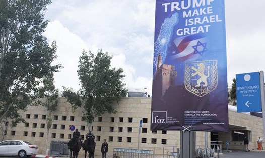 Mỹ khai trương Đại sứ quán ở Jerusalem vào 16h ngày 14.5 (giờ địa phương). Ảnh: Getty. 
