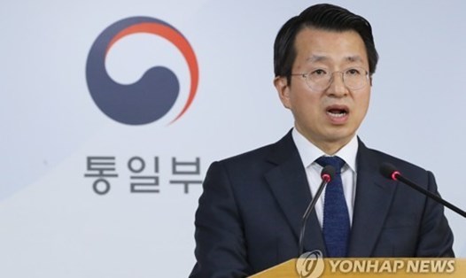 Phát ngôn viên Bộ thống nhất Hàn Quốc Baik Tae-hyun. Ảnh: Yonhap.