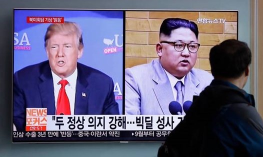Ông Kim Jong-un và ông Donald Trump dự kiến gặp nhau tại Singapore vào ngày 12.6. Ảnh: AP. 