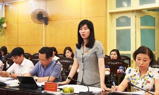 Phó Chủ tịch HĐND TP Phùng Thị Hồng Hà kết luận buổi giám sát. Ảnh HNP