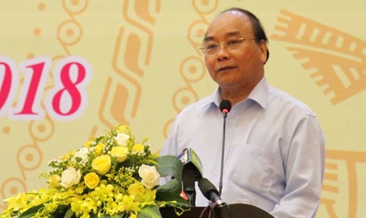 Thủ tướng Nguyễn Xuân Phúc phát biểu chỉ đạo tại hội nghị (ảnh: P.V)