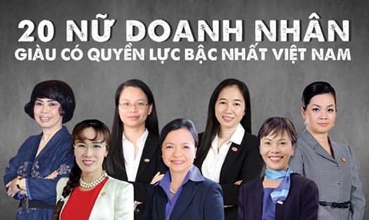 20 người trong số 50 phụ nữ ảnh hưởng nhất trong danh sách của Forbes Việt Nam là các nữ doanh nhân giàu có và quyền lực bậc nhất nền kinh tế hiện tại.