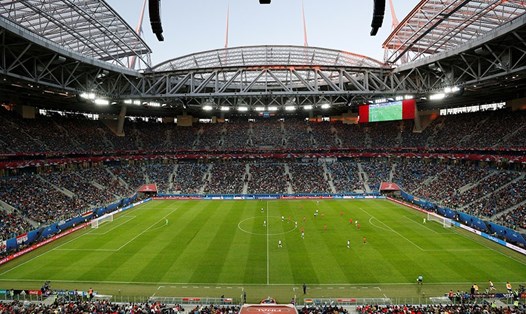 Sân vận động Saint Petersburg đã sẵn sàng cho World Cup 2018. Ảnh: Reuters