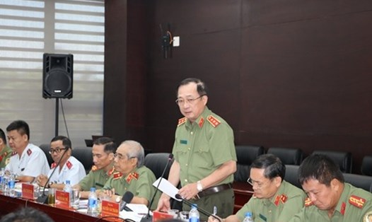 Thượng tướng Nguyễn Văn Thành, Thứ trưởng Bộ Công an phát biểu chỉ đạo  