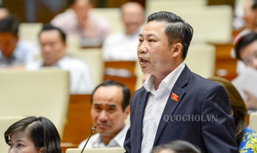 Đại biểu Lưu Bình Nhưỡng (Bến Tre) phát biểu tại kỳ họp thứ 5 Quốc hội khóa XIV (Ảnh: QH)