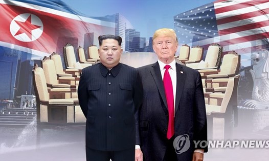Tổng thống Donald Trump và nhà lãnh đạo Kim Jong-un dự kiến có cuộc gặp thượng đỉnh ở Singapore. Ảnh: Yonhap