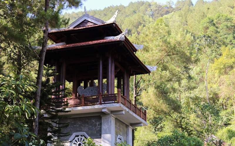 Một góc chùa Huyền Không Sơn Thượng. ảnh: BT