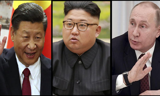 Cuộc gặp ba bên Tập Cận Bình, Kim Jong-un và Vladimir Putin có thể diễn ra trước thượng đỉnh Mỹ-Triều. Ảnh: Taiwan News